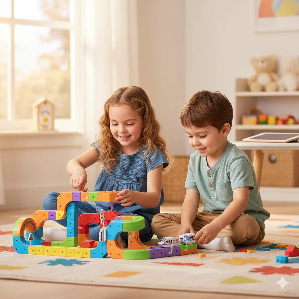 RailGrid™ Builder Set - Magnetic Electric Railway Builder